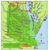 Powhatan Territorial Map approx. 19,000 sq. miles